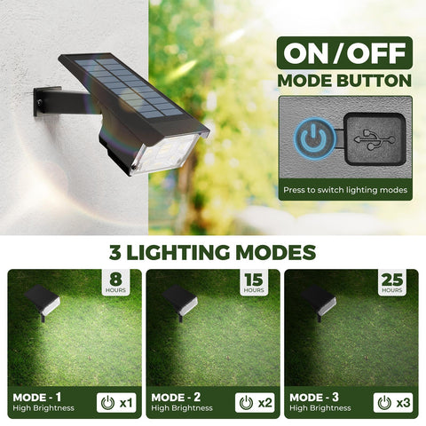 Kingsyard solar lights wall-mount installation for versatile outdoor lighting.