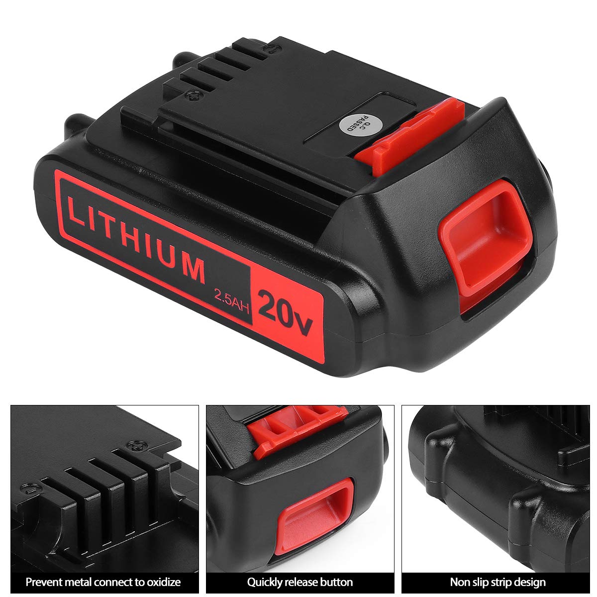 KINGTIANLE LBXR20 replacement battery compatible with Black & Decker cordless tools.