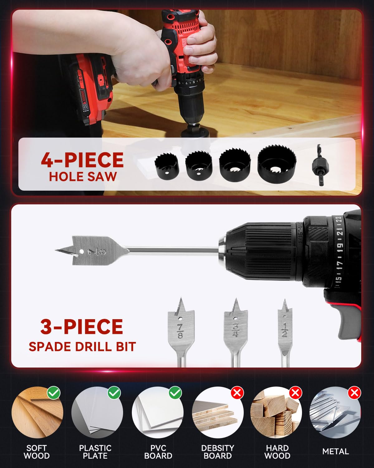 KingTool Allen wrenches and nut drivers for fast screw driving.