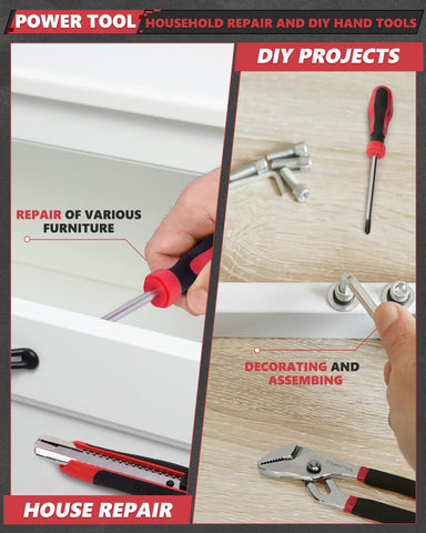 KingTool kit used for furniture assembly and DIY projects.