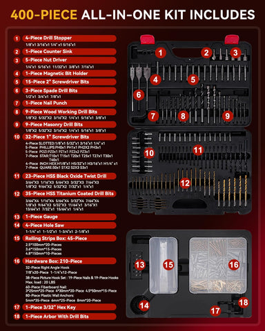 KingTool drawer-case organization keeps bits neatly arranged for efficient DIY tasks.