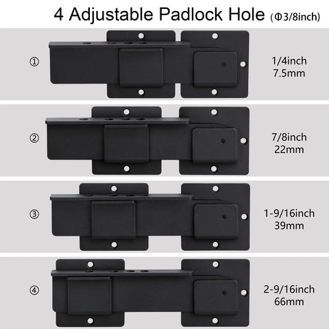 KINJOUZ 4-position adjustable latch arm enables adaptable gap settings.