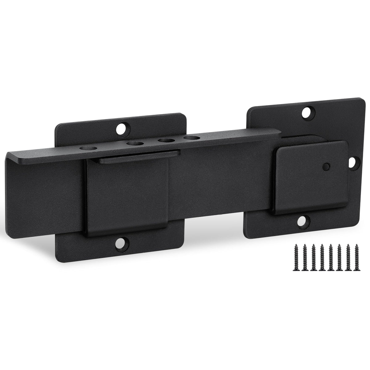 KINJOUZ 9-Inch Flip Gate Latch main body shows rugged carbon steel for durable outdoor gates.