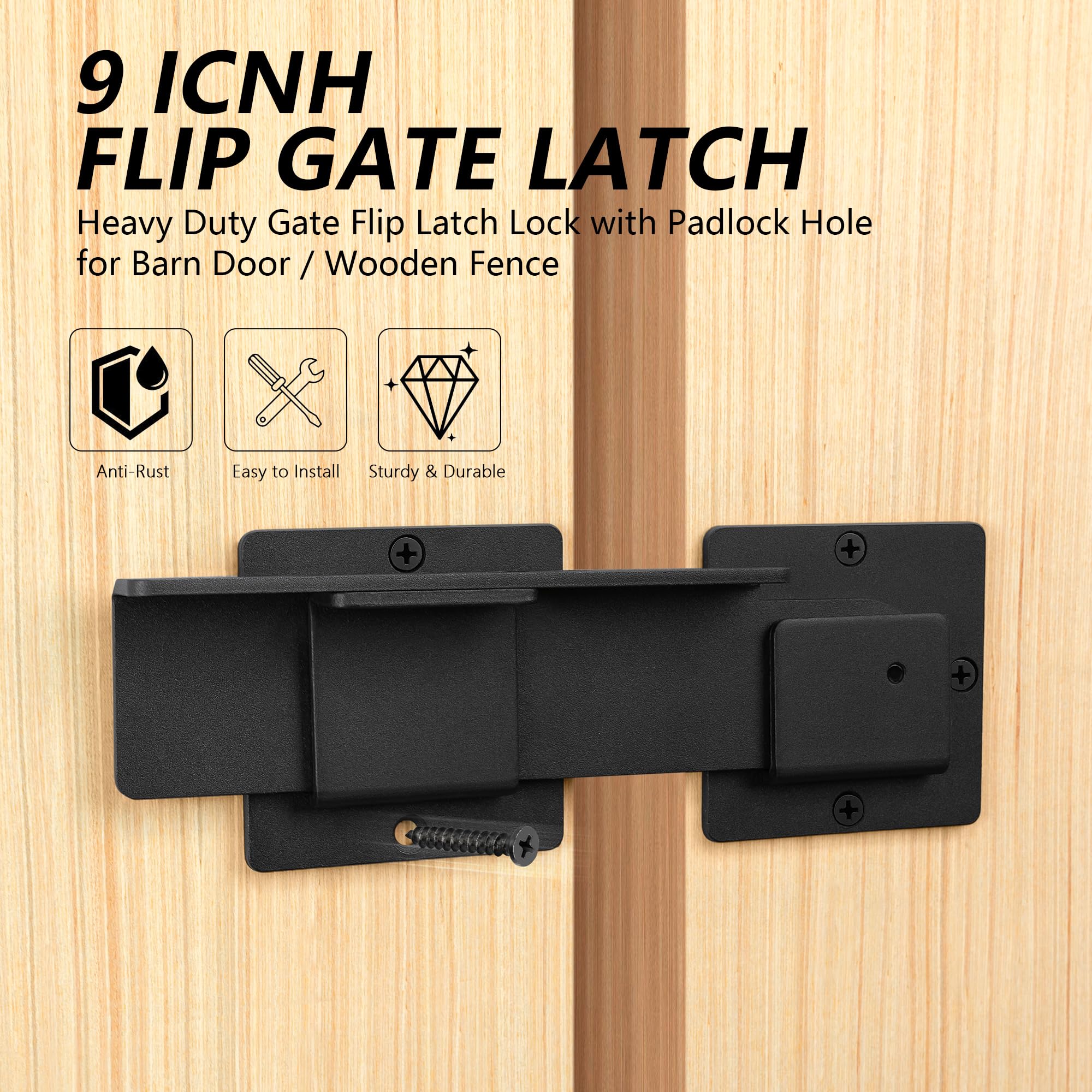KINJOUZ gate latch four padlock holes demonstrates enhanced security options for sheds.