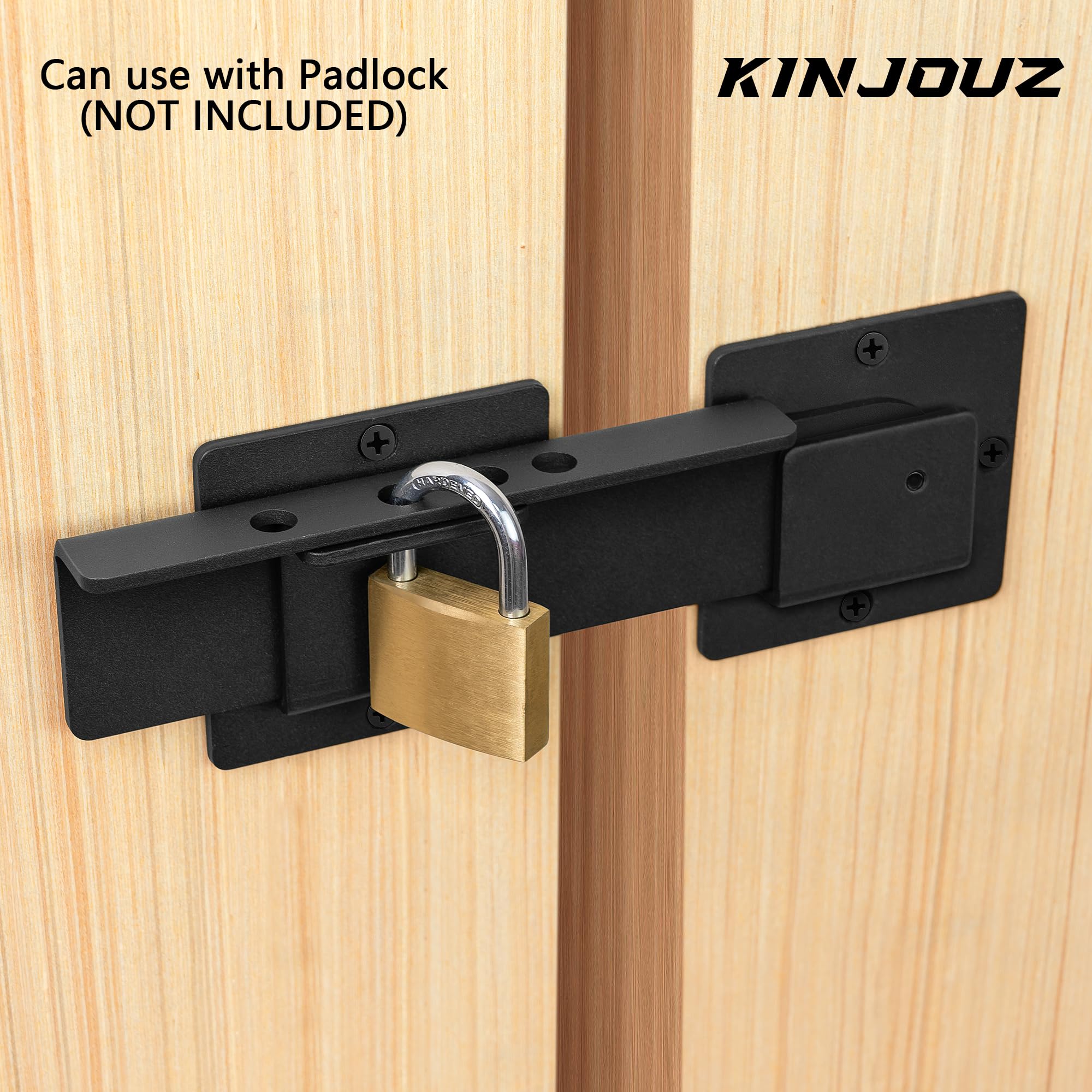 KINJOUZ heavy-duty 4mm carbon steel highlights corrosion-resistant construction for harsh weather.