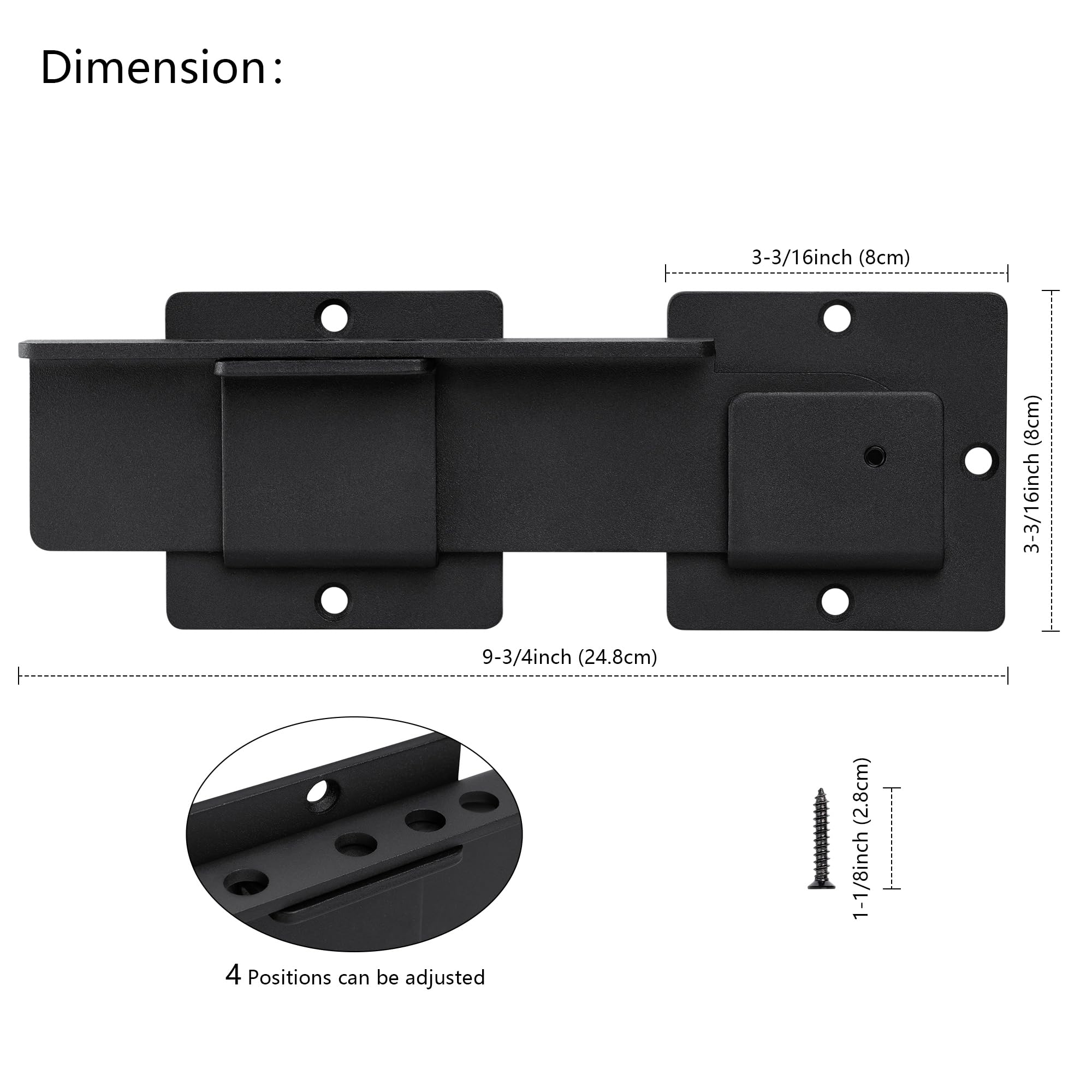 KINJOUZ padlock security system shows four reinforced holes for added locking options.
