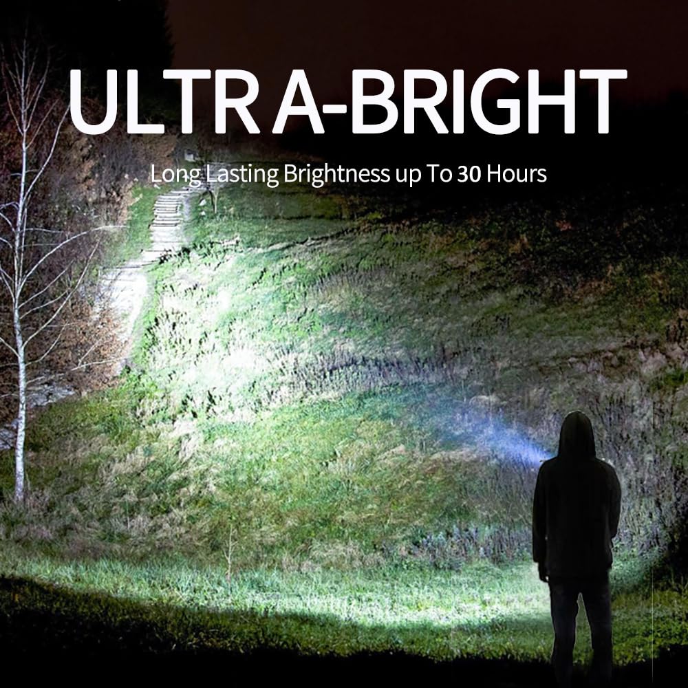KINQILIN spotlight built-in 3400mAh battery and USB output enable on-the-go charging.