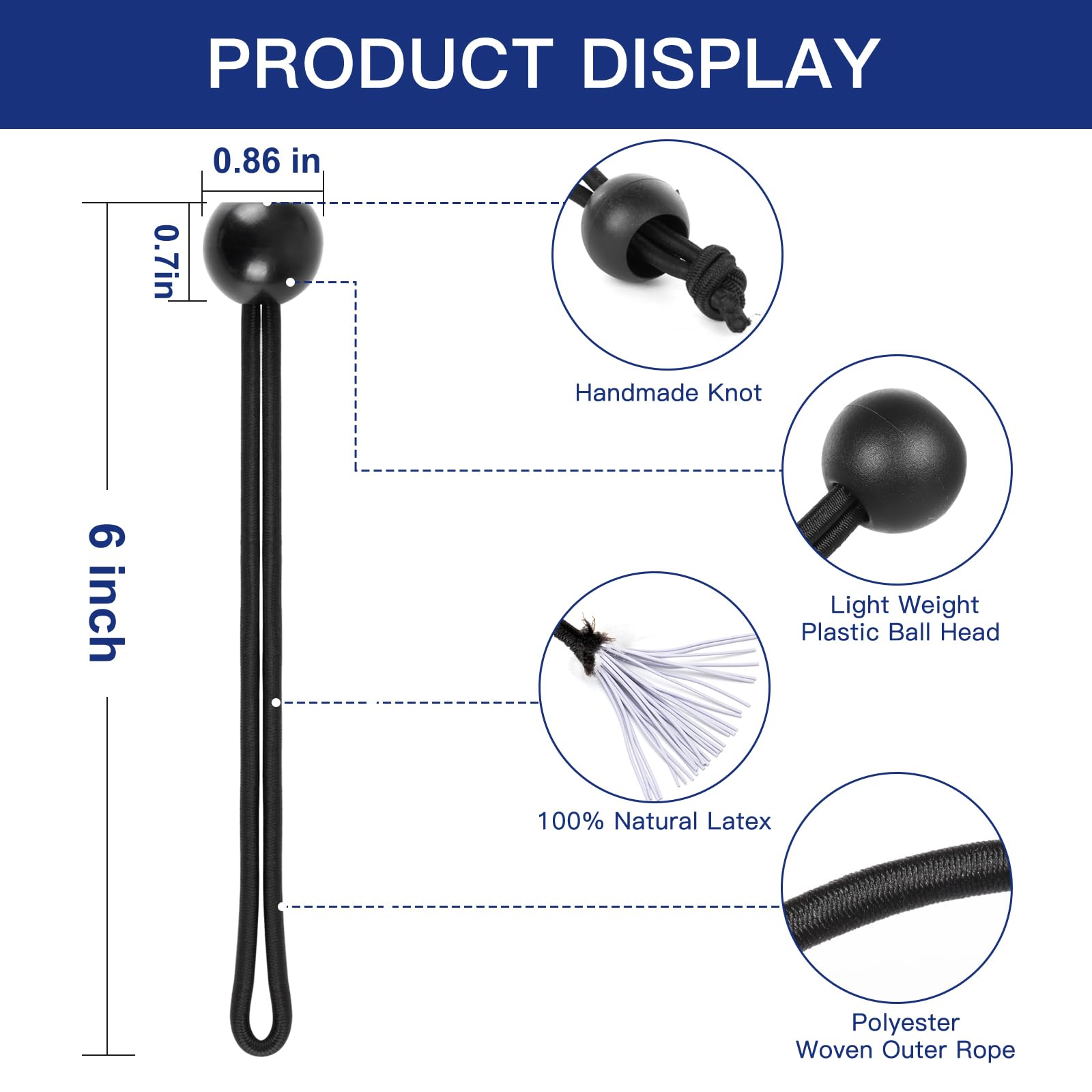 Kinzomor ball bungee garage roof tie strengthens outdoor storage