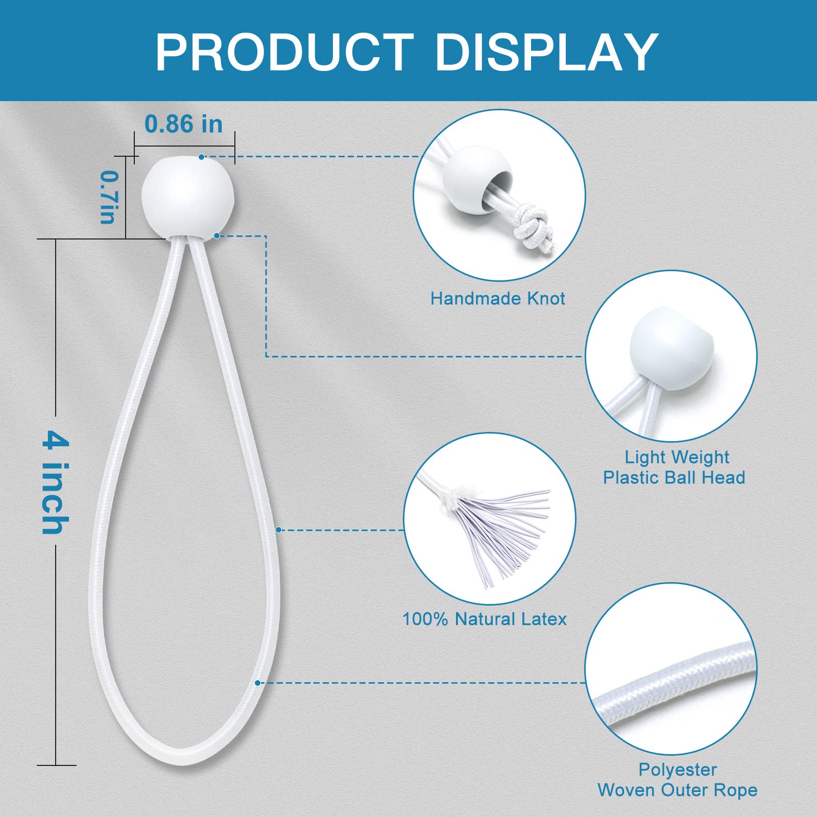 Kinzomor tarp tie cords used to fasten a canopy securely