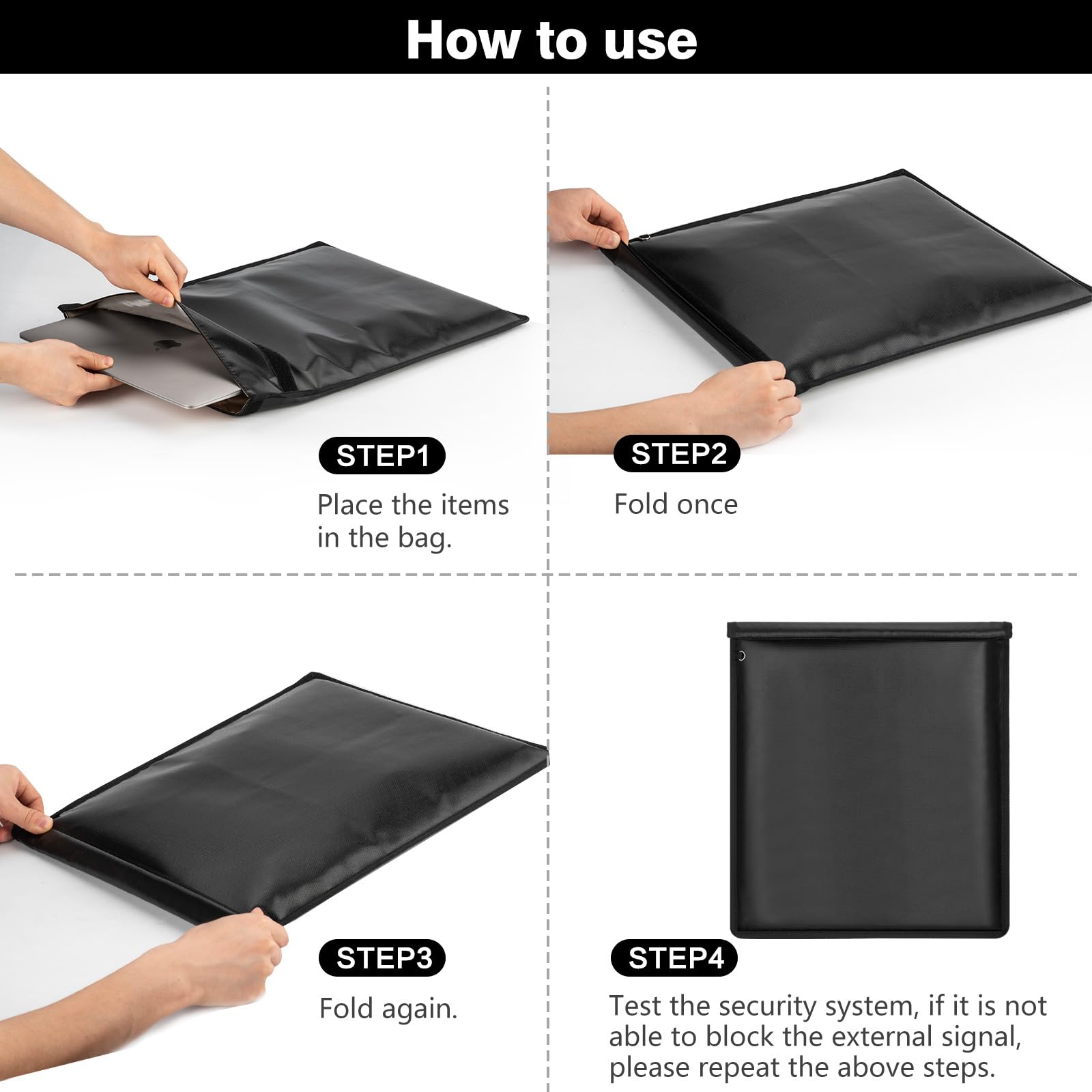 KIPHCA faraday bag folding design saves space at home.