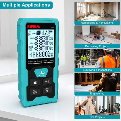 Kiprim LD100 IP54 body withstands dust and splash on site.