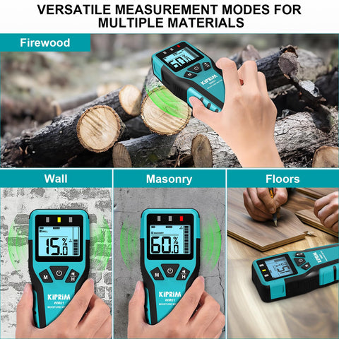 Kiprim WM01 checks concrete moisture before renovation