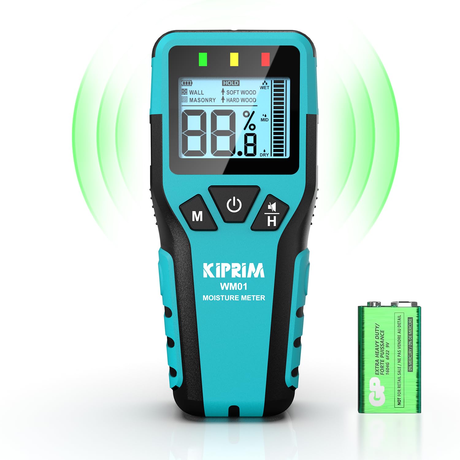 Kiprim WM01 pinless meter reading wood moisture for home use