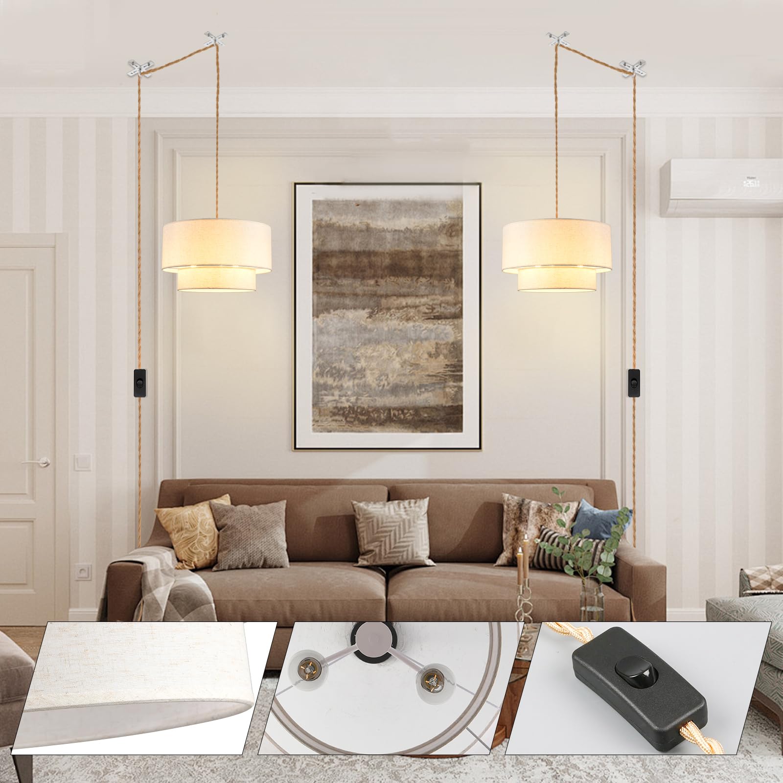Kirahee living room ambiance with warm, cozy light.