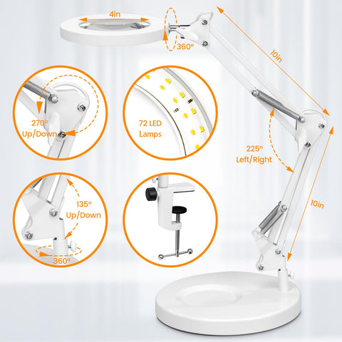 KIRKAS dimmable LED lighting offers three color modes for different tasks.