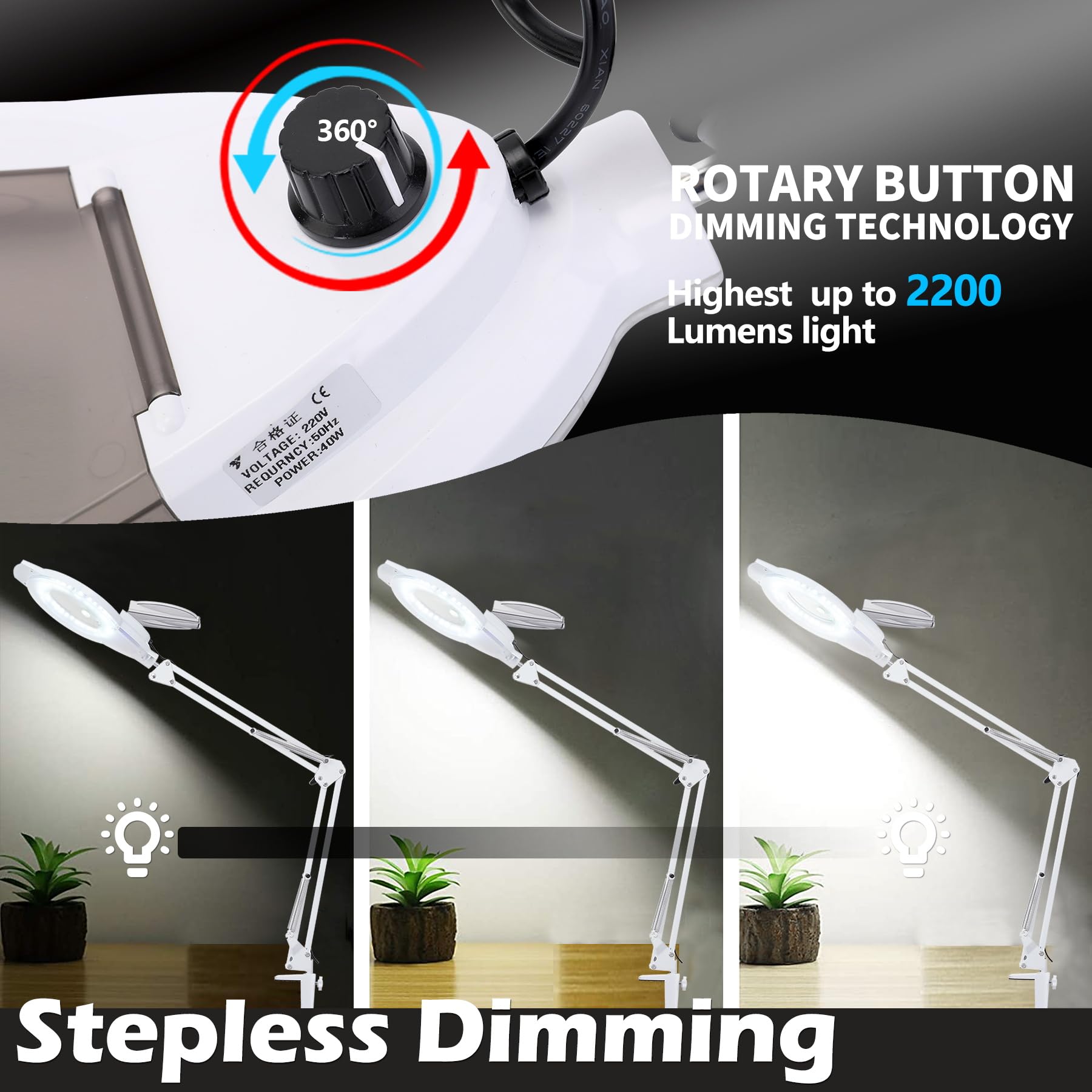 KIRKAS LED light provides bright inspection clarity