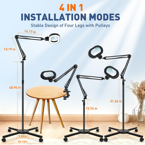 KIRKAS ergonomic rolling base moves easily for flexible workspace.