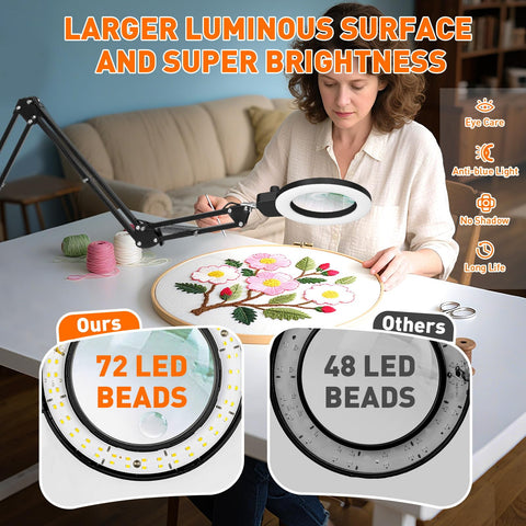 KIRKAS flicker-free eye-friendly LED lighting for long sessions