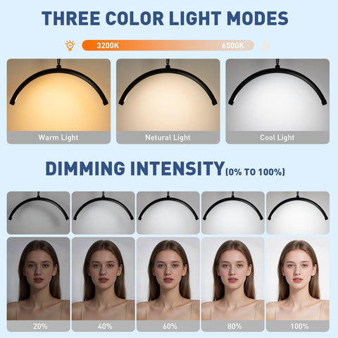 KIRKAS Gooseneck rotation enables precise lighting for eyelash and nail artistry.