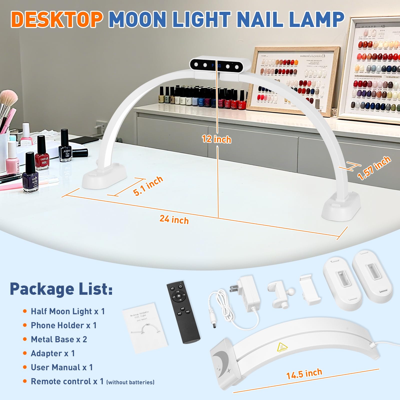 KIRKAS portable foldable nail light suited for mobile services