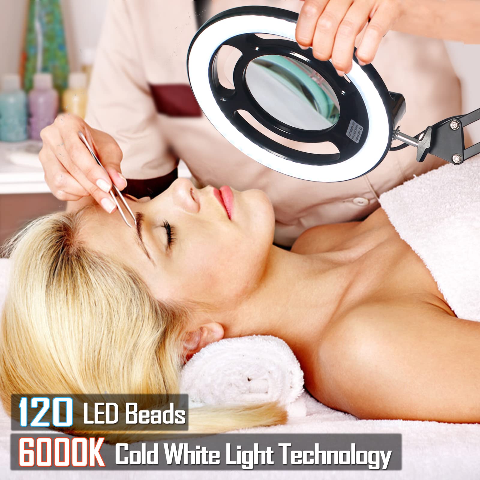 KIRKAS professional magnifying lamp supports detailed, hobby-grade work.
