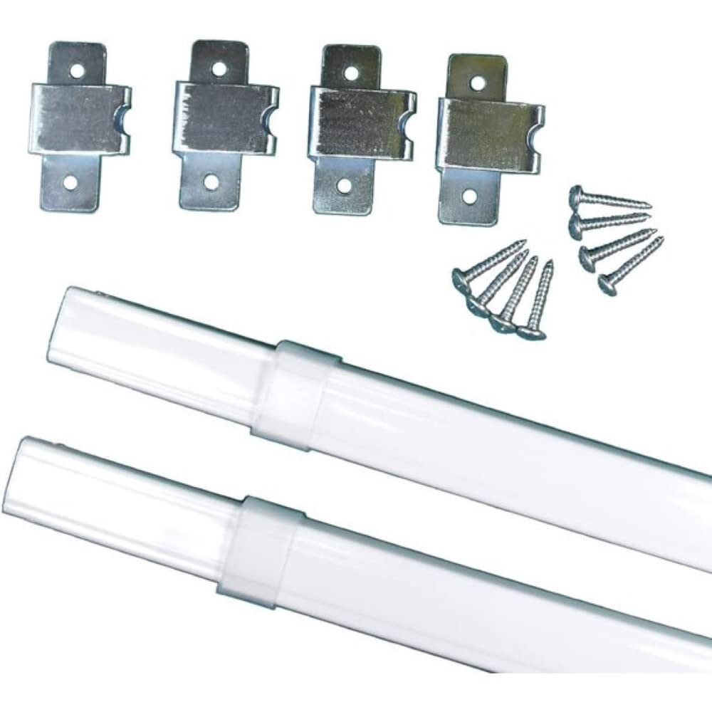 Kirsch flat sash rod on top door and sidelights for secure curtain mounting.
