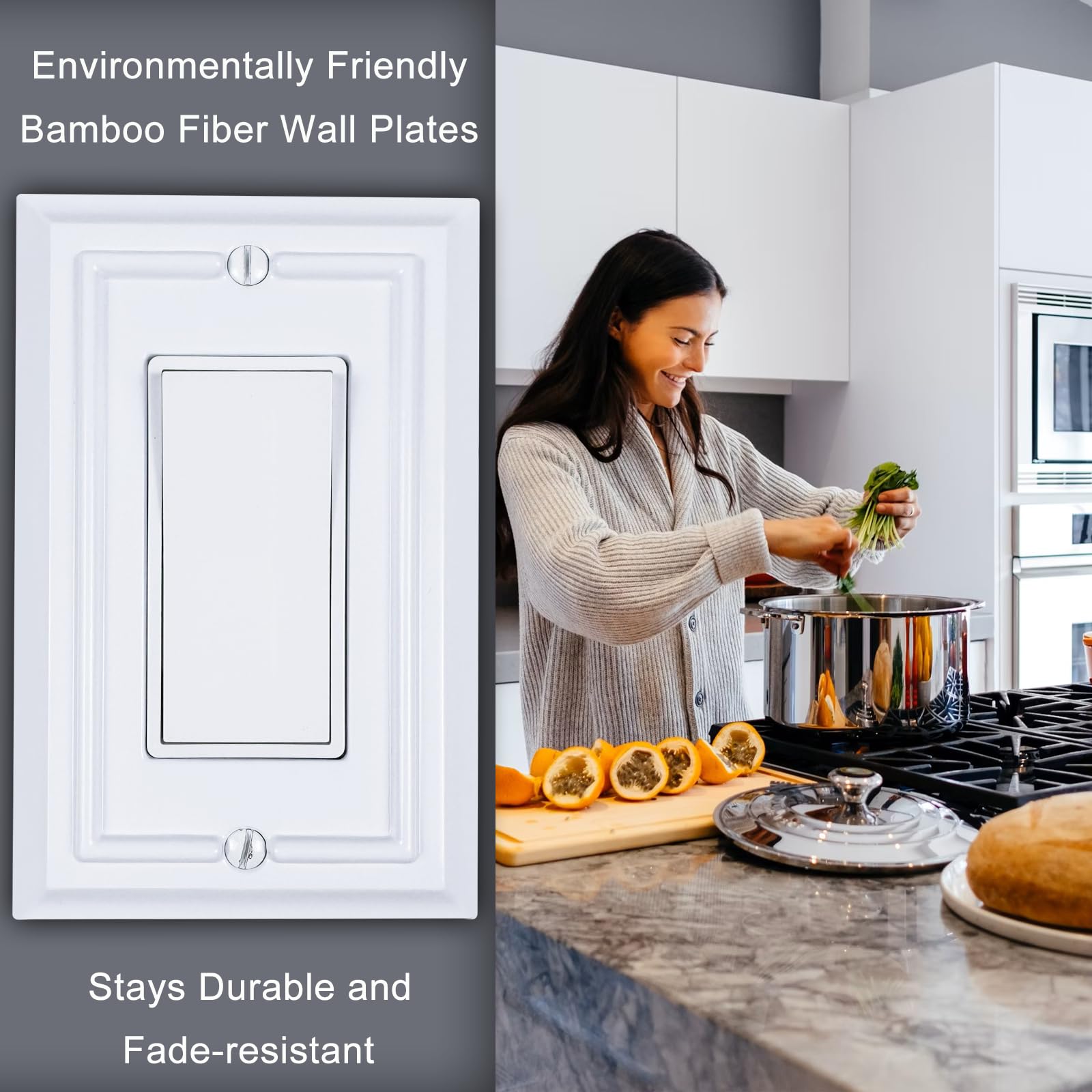 Kisrvopn Outlet cover in different styles collection for versatile spaces.