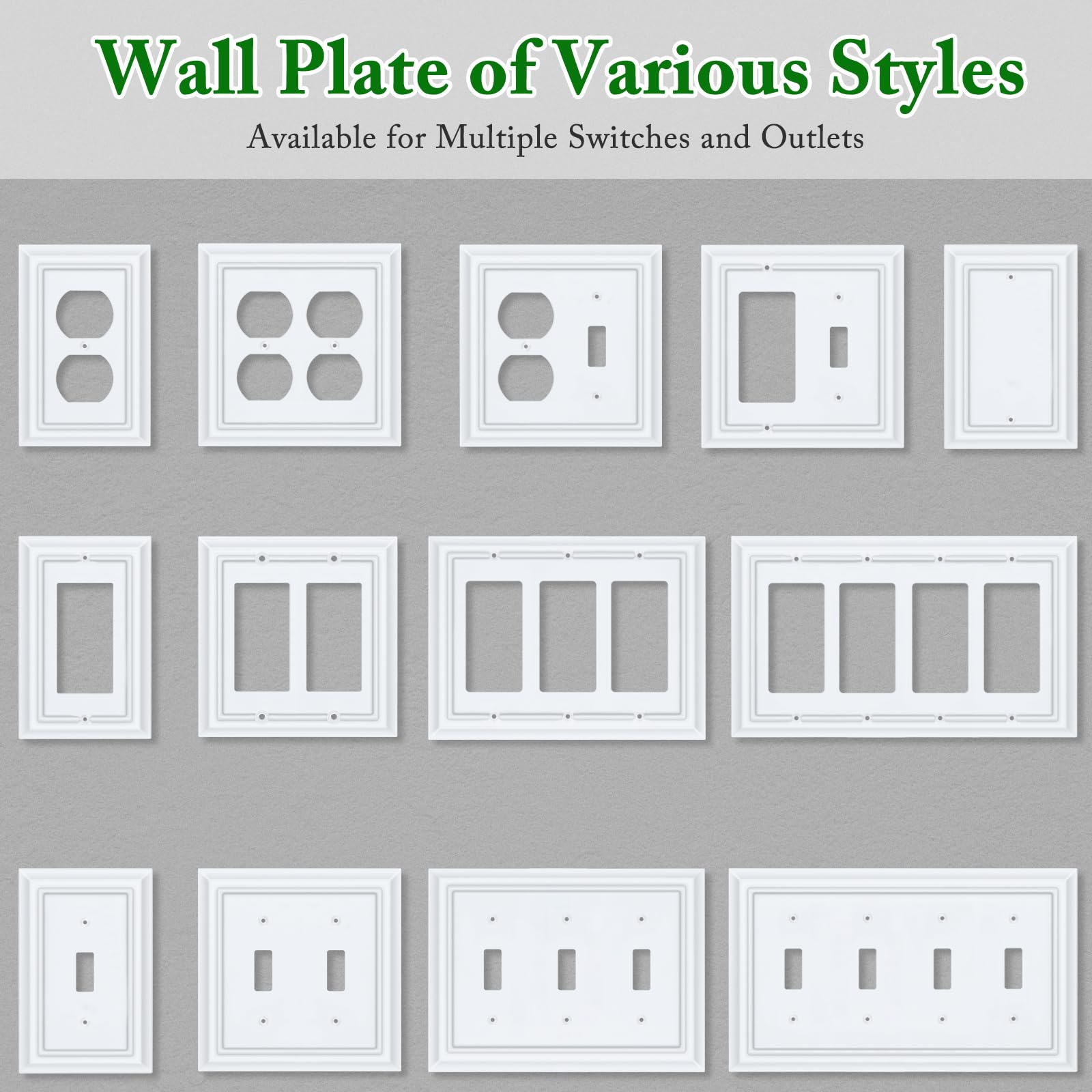 Kisrvopn Sleek-line wall plate design enhances offices and bedrooms.