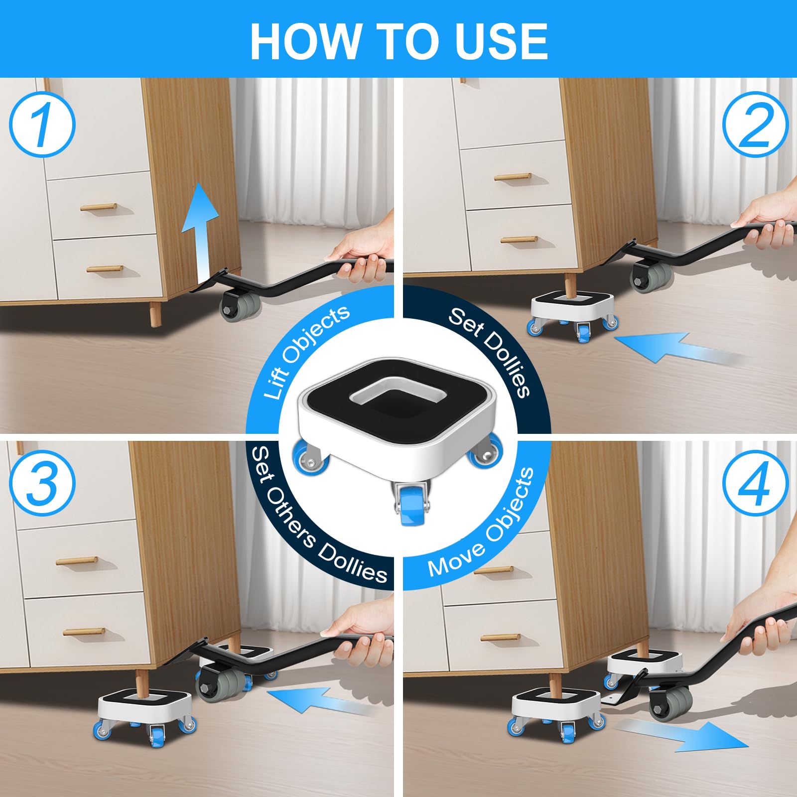 Kiss Core 750lbs load capacity supports heavy appliances and furniture safely.