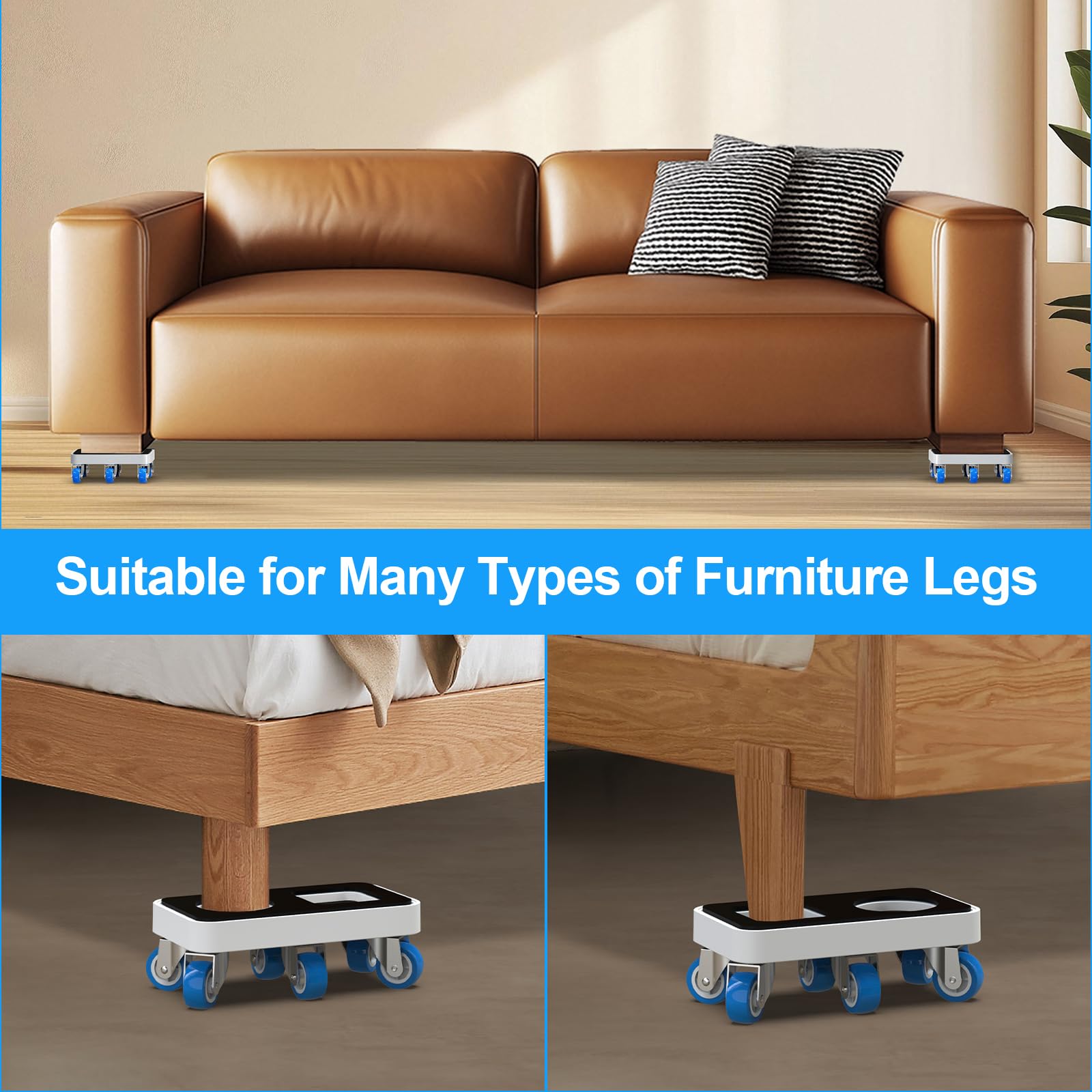 Kiss Core furniture dolly supports up to 950 pounds for heavy pieces.