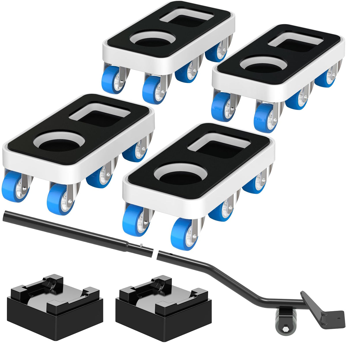 Kiss Core furniture dolly dual groove design secures square and round legs during moves.