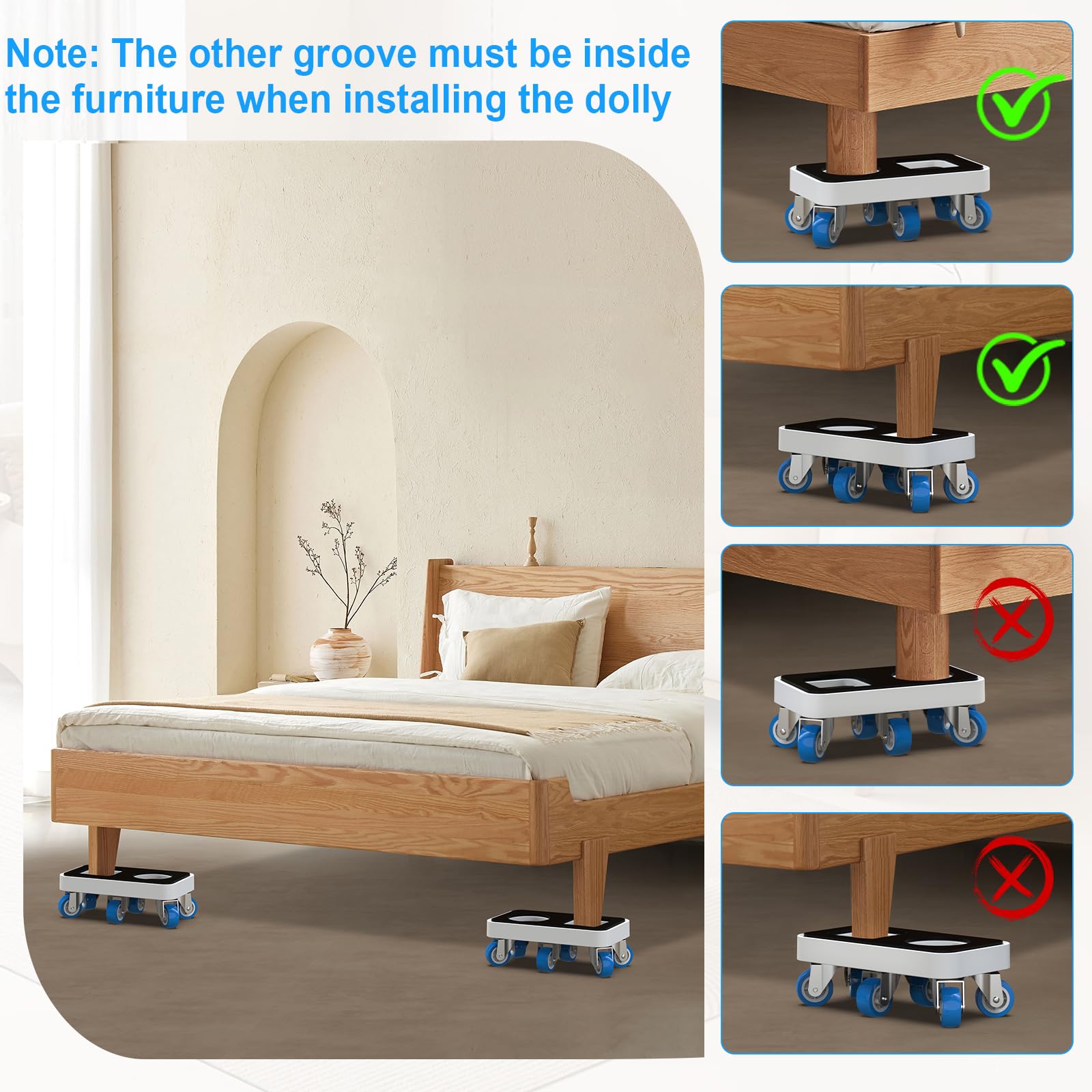 Kiss Core dolly includes a pry bar to help lift and position objects.