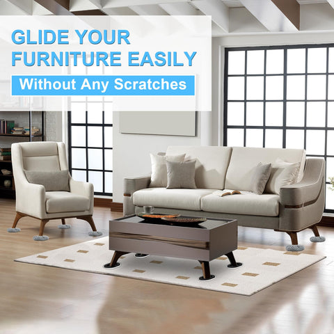 Kiss Core floor-protection sliders guard hardwood floors.