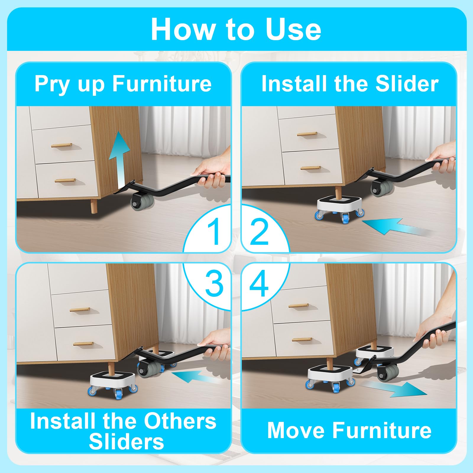 Kiss Core floor-safe movers let you reposition beds sofas and appliances