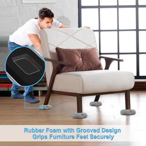 Kiss Core four hard floor socks protect floors and enable easy gliding