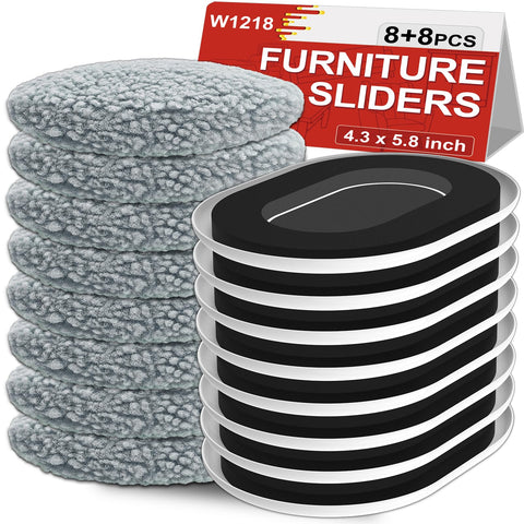 Kiss Core carpet sliders ready to move a sofa on carpet.