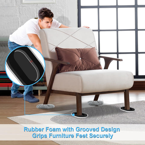 Kiss Core groove-design slider grips furniture securely during repositioning.