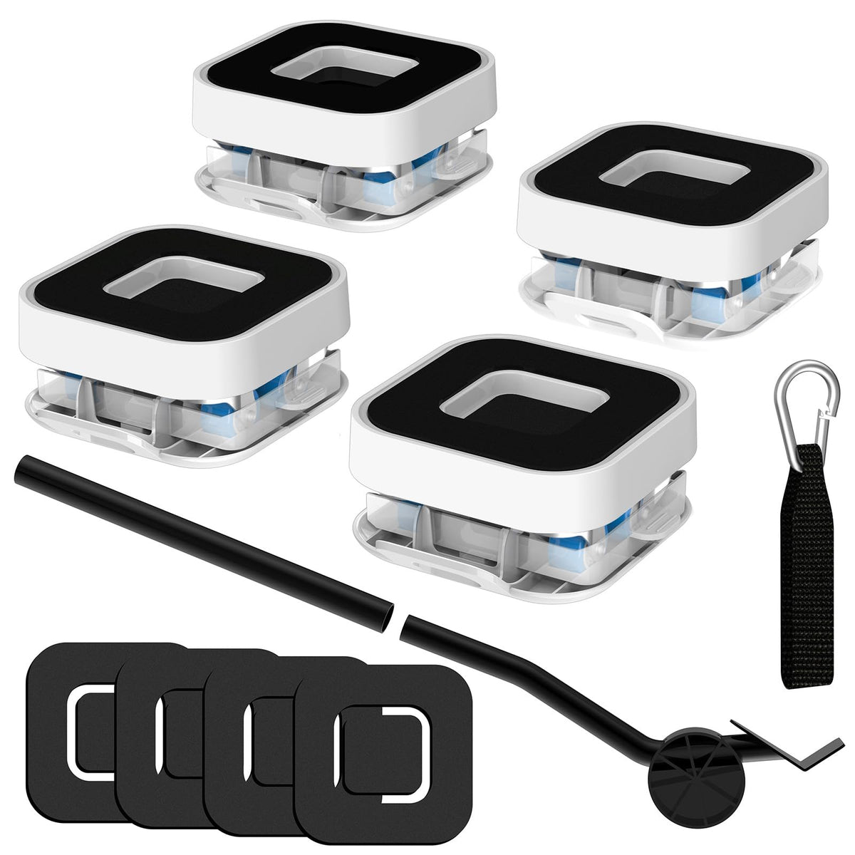 Kiss Core hard-floor sliders with silent wheels protecting floors during moves.
