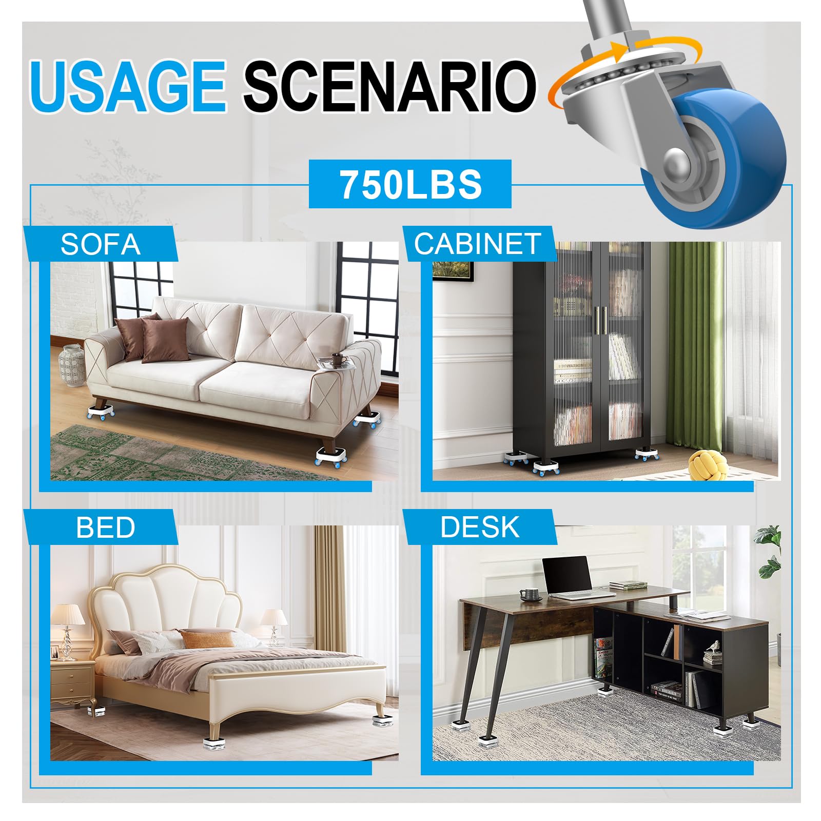 Kiss Core kit supports up to 750 pounds for sturdy moving tasks.