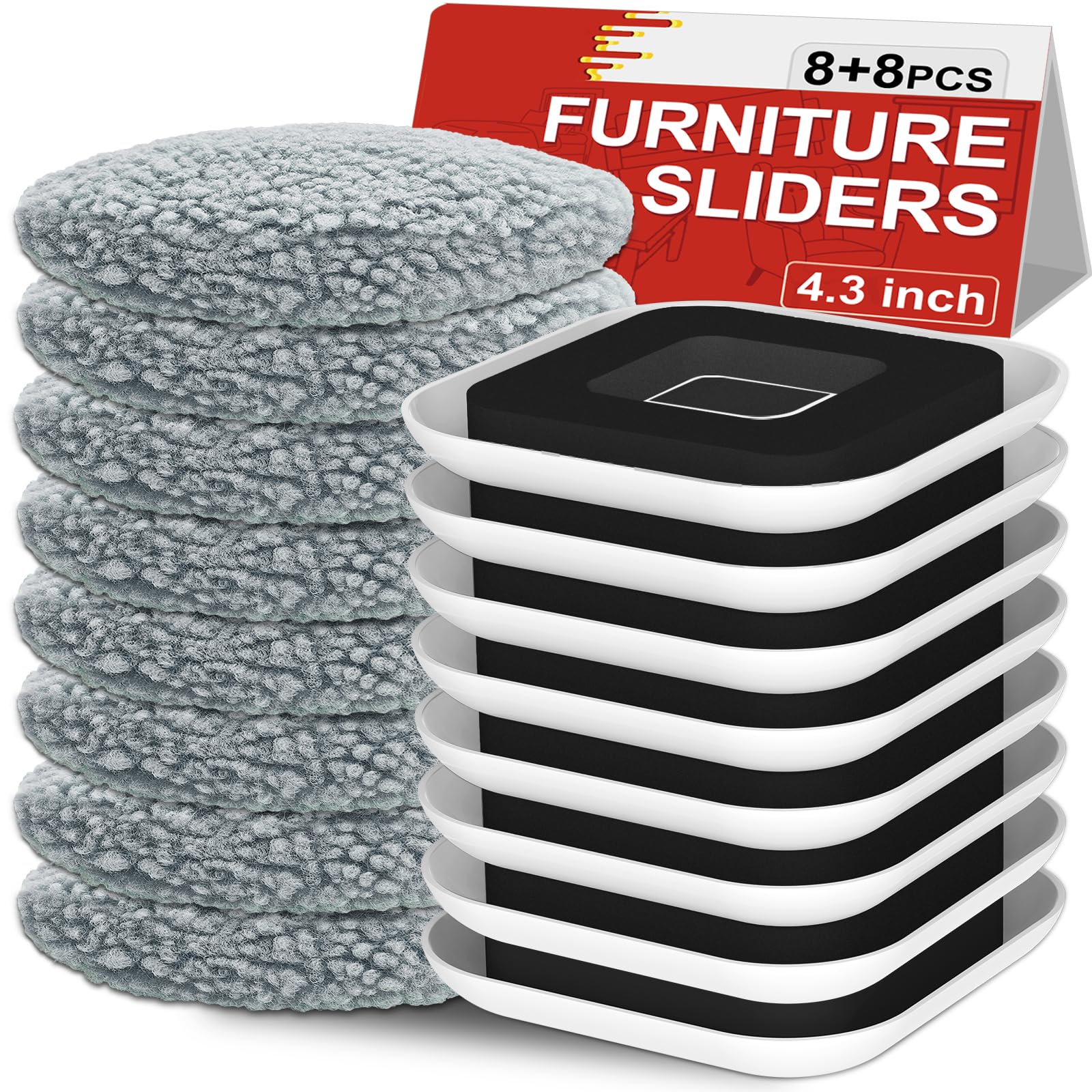 Kiss Core patent-pending sliders shown side view easing furniture movement