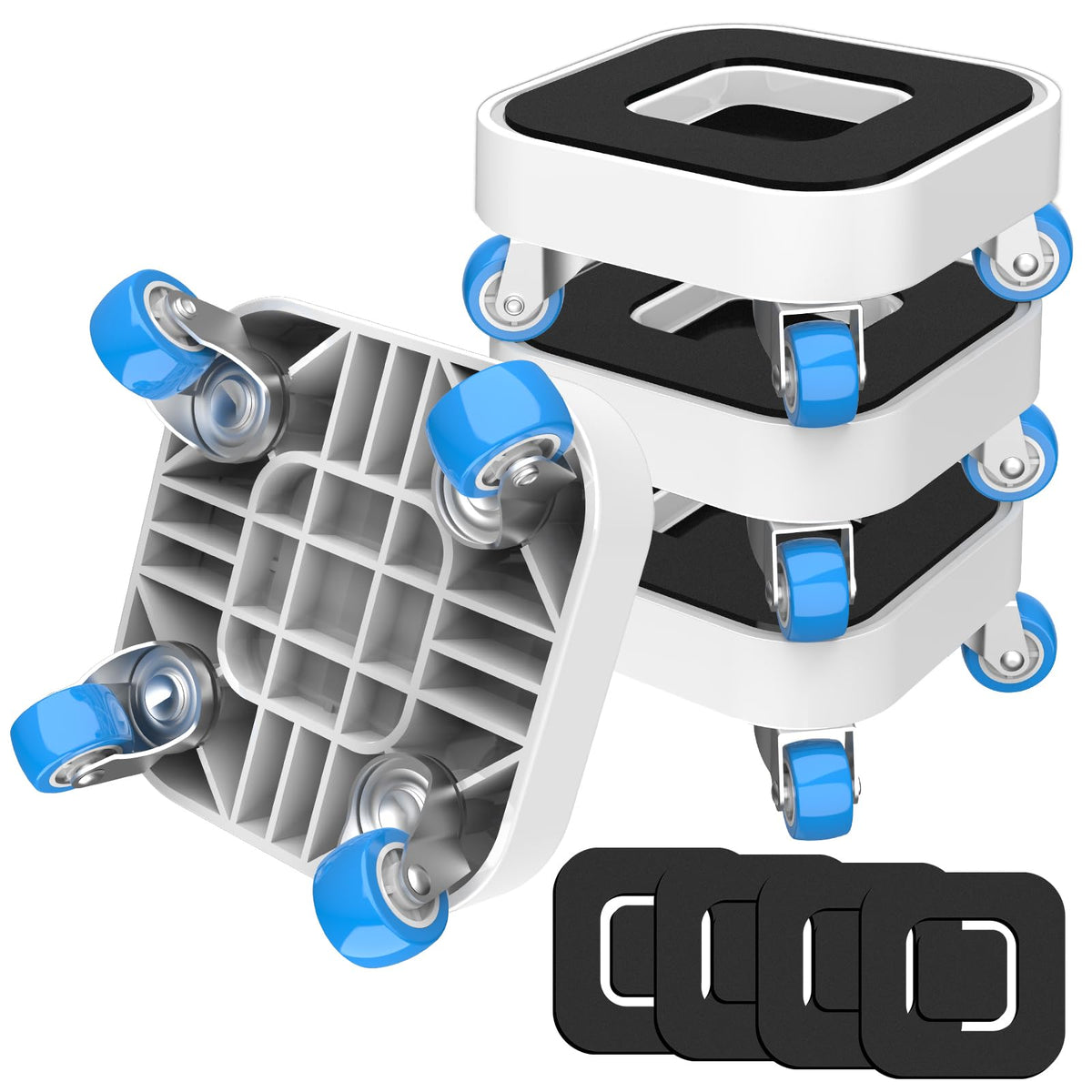 Kiss Core upgrade furniture sliders with 360-degree wheels for smooth moves on hardwood floors