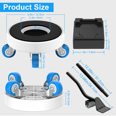 Kiss Core furniture dolly set includes pry bar for easy leverage during moves.