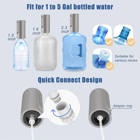 KitchenBoss food-grade stainless steel weighted tube maintains steady water flow.
