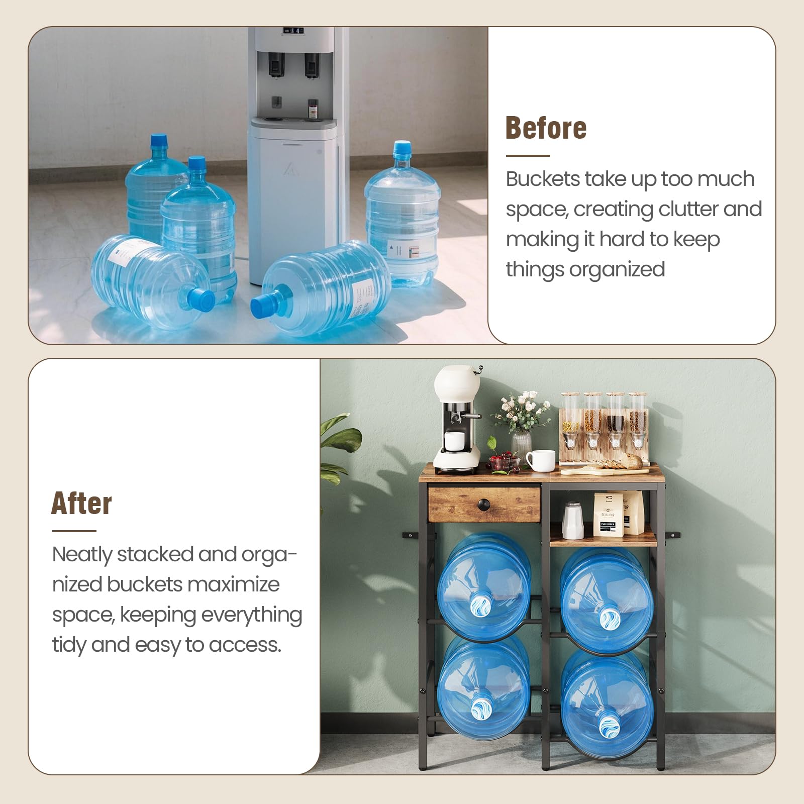 KITIVIALA two open shelves and fabric drawer for cups and napkins