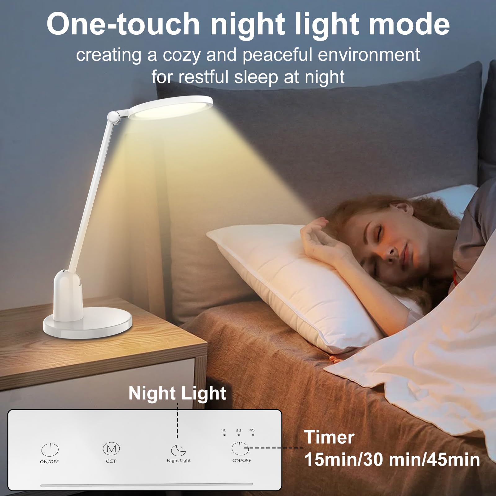 Kitloo three color modes support warm to cool task lighting