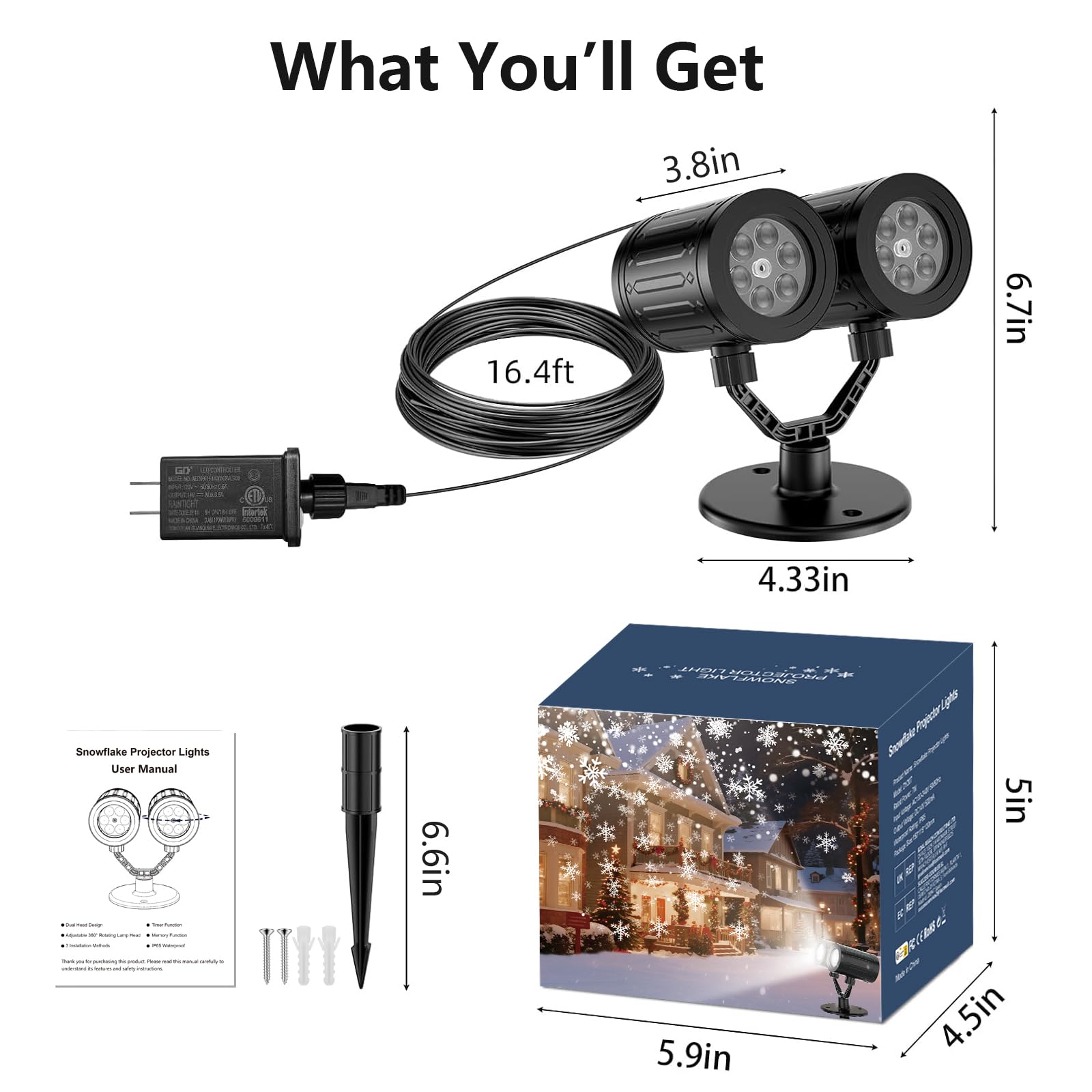 Kitloo gift-ready Christmas projection light for joyful celebrations