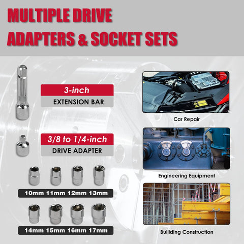 KITLUCK eight-socket set 10-17mm for versatile fasteners.