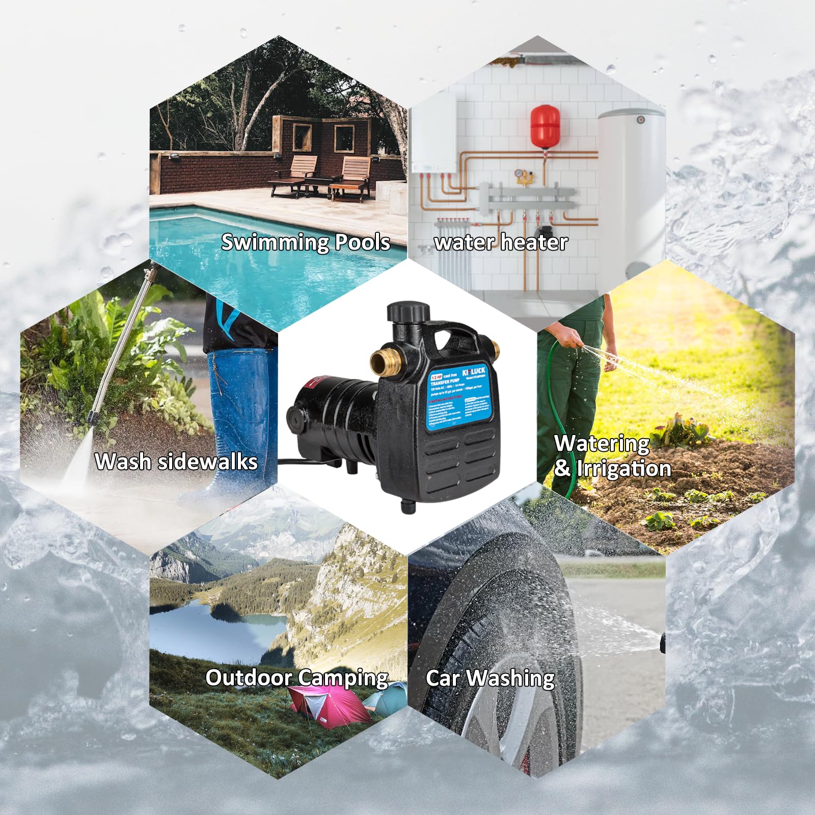 KITLUCK brass adapters included image emphasizes complete kit for secure connections.