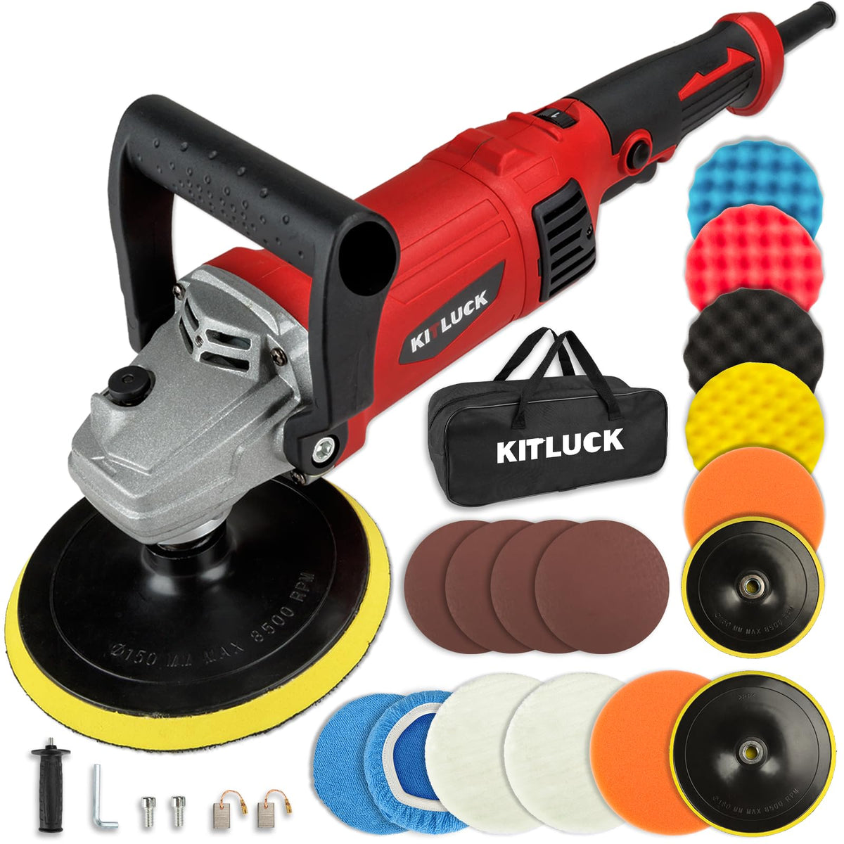KITLUCK Buffer Polisher in use for powerful car detailing front view