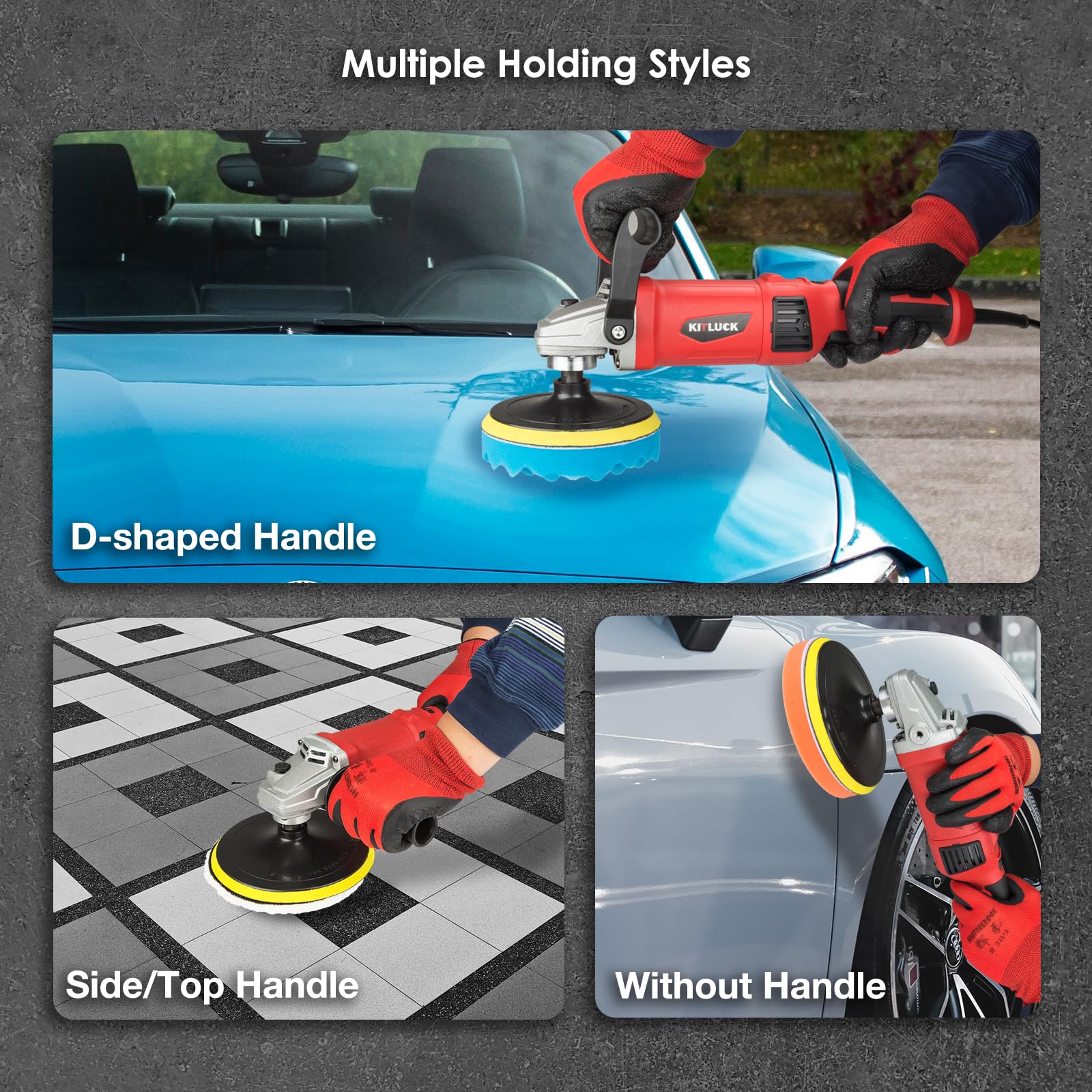 KITLUCK Buffer Polisher microfiber bonnet for gentle buffing and shine